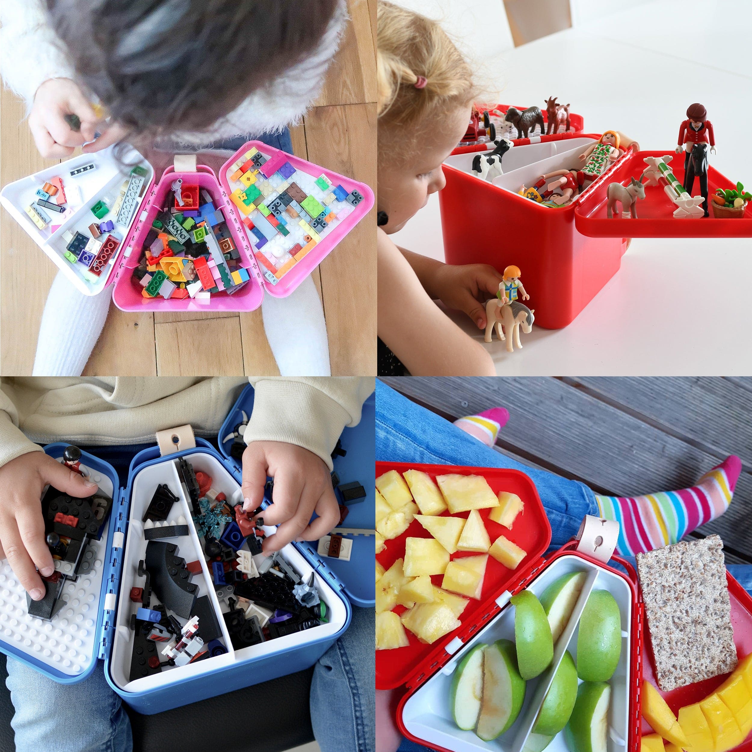 TeeBee Toybox & Play Tray - Red - Image 4